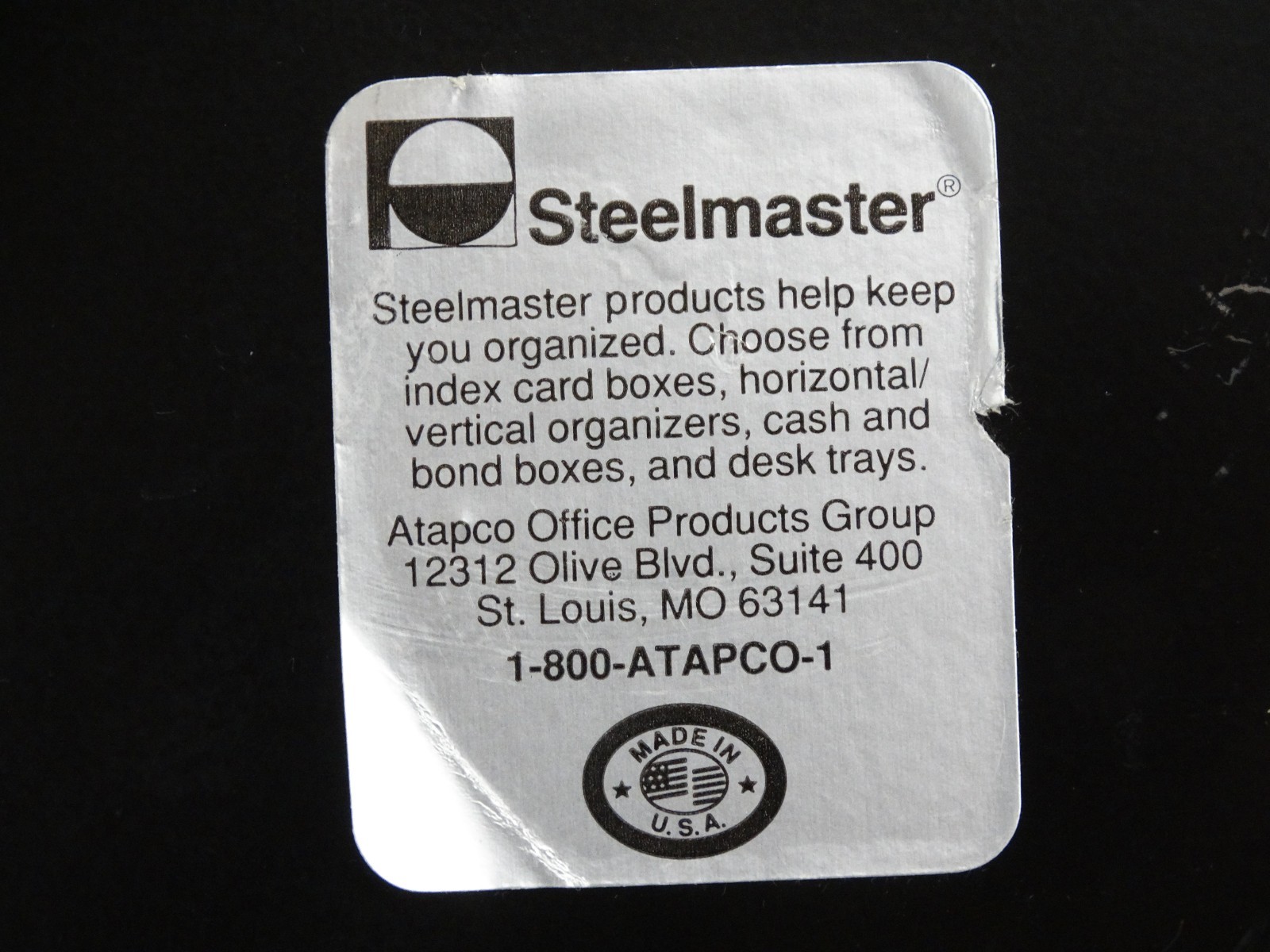 Vintage Steelmaster Vertical 8 Slot Steel Desk Slant Organizer / Sorter Black