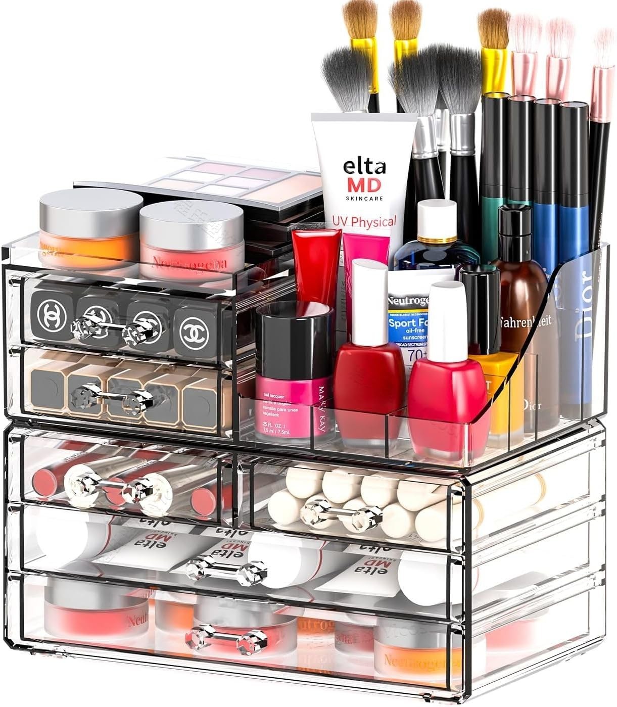 Acrylic Organizer with 6 Drawers, Makeup, Desk, Bathroom Storage