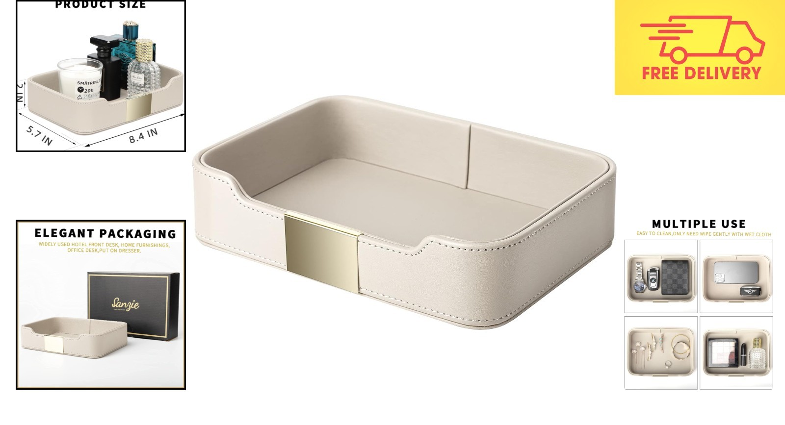 High-Quality Leather Catchall Tray with Polished Finish for Your Essentials