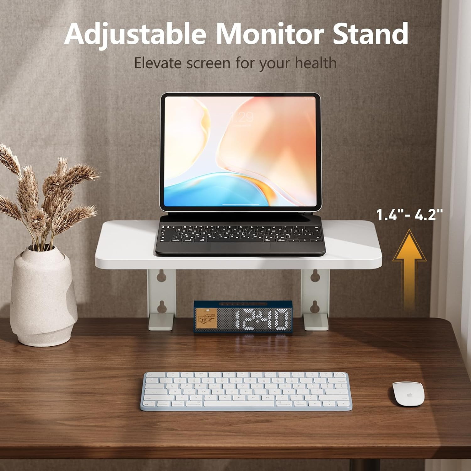 3 in 1 Clamp-On 15.7″×7.5″ Desk Extender, Heavy-Duty Side/Top Desk Organizer She