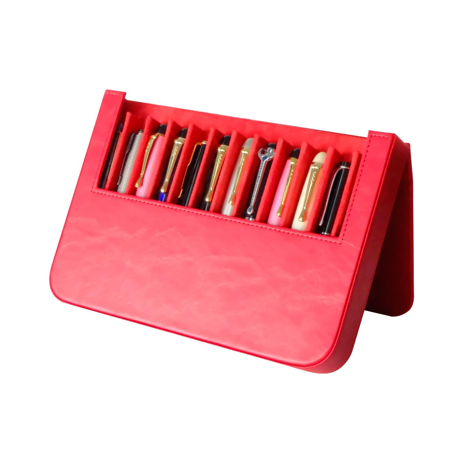 Leather 12 Fountain Pen/Pencil Tray Case Organizer, Fashion Design, Handmade,…