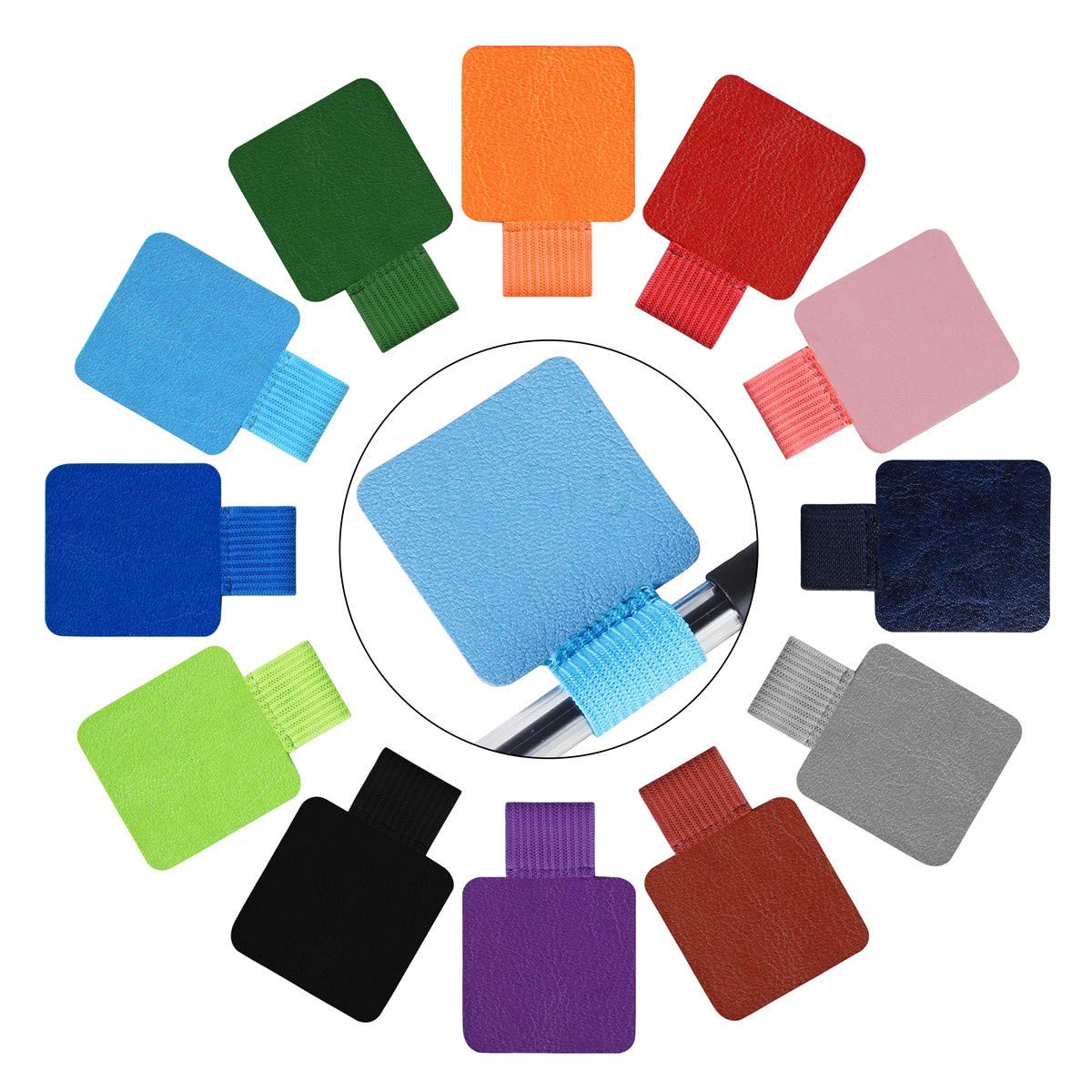 SLSON 12 Pack Notebook Pen Loop Holder Self-Adhesive Pen Holder Pencil Holder…
