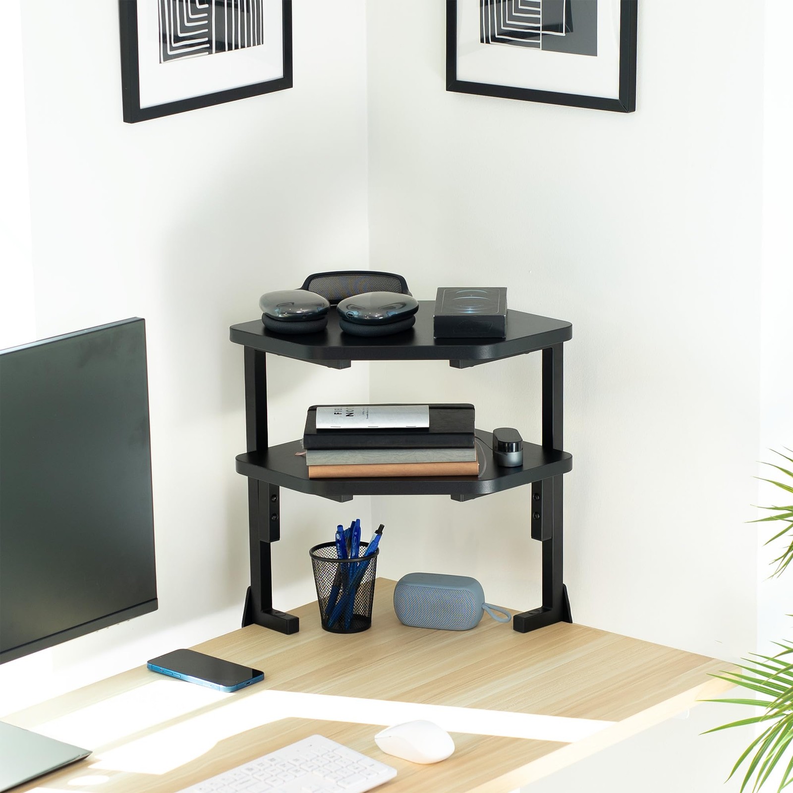 VIVO Corner Clamp-on 17 inch 16.9 inches x 10.2 x 18.5 inches, Black