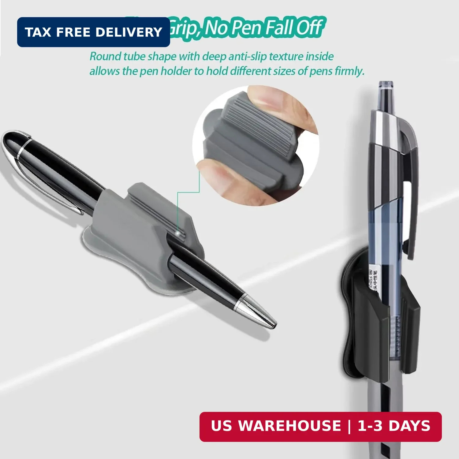 Pen Holder for Wall Pencil Holder for Desk Organizer, 6Pack Silicone Pen Holders