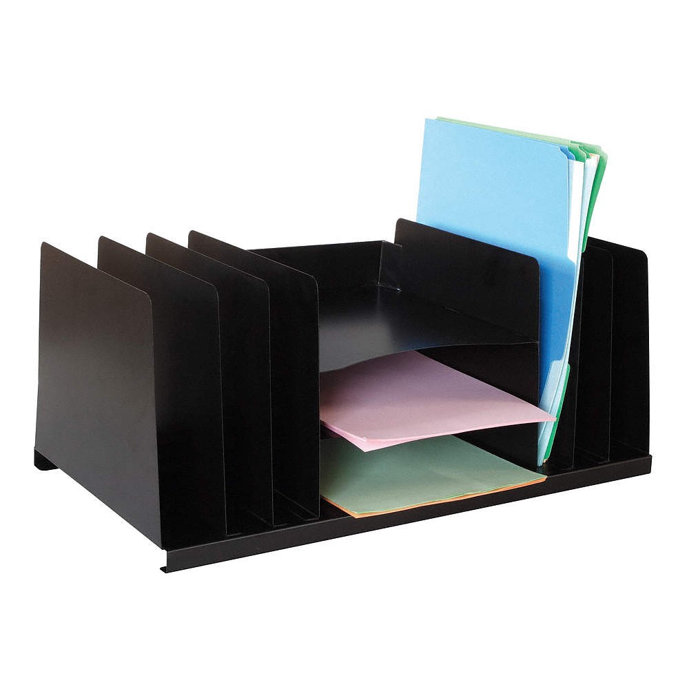 GRAINGER APPROVED 2KEK9 File Holder,Black,8 3/4 in H 2KEK9