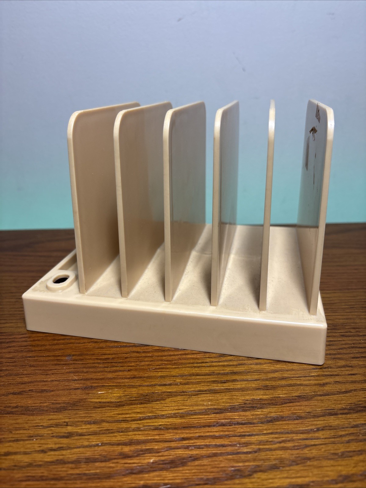 Vintage MCM Retro DESK PAL Tabletop Office Organizer Paper Mail Pens Coins