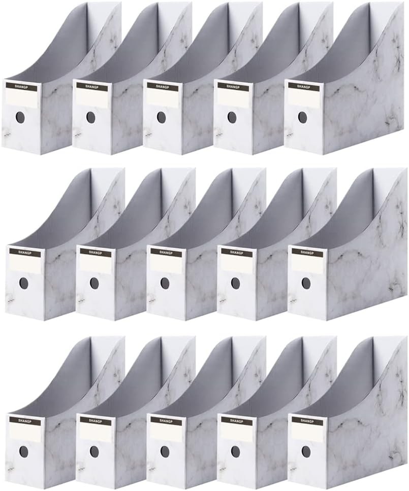 Foldable Desk File Holder Organizer Sturdy Cardboard Magazine Storage Box