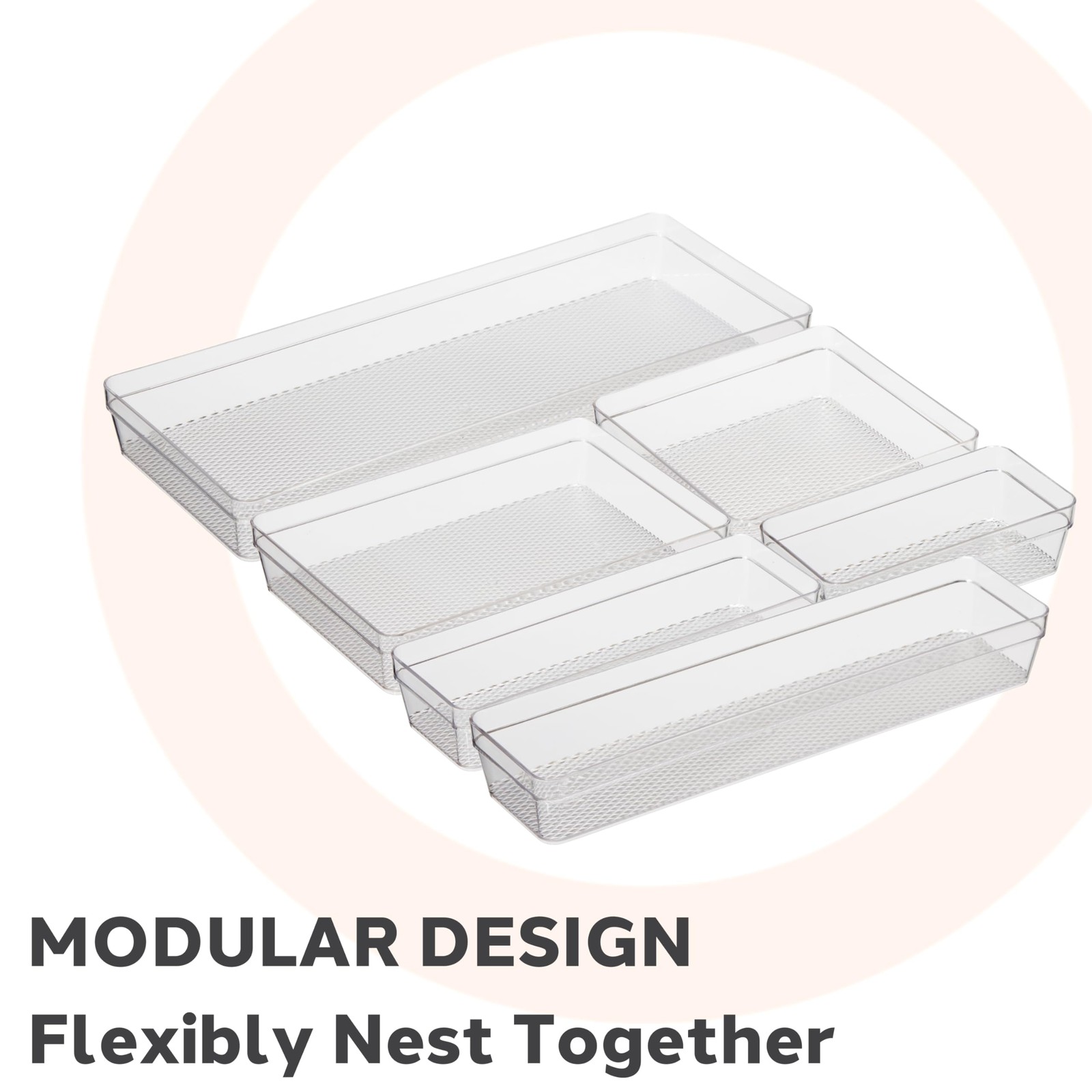 Oggi Clear Drawer Organizer – 3″ X 12.5″ – Ideal for by 12″,