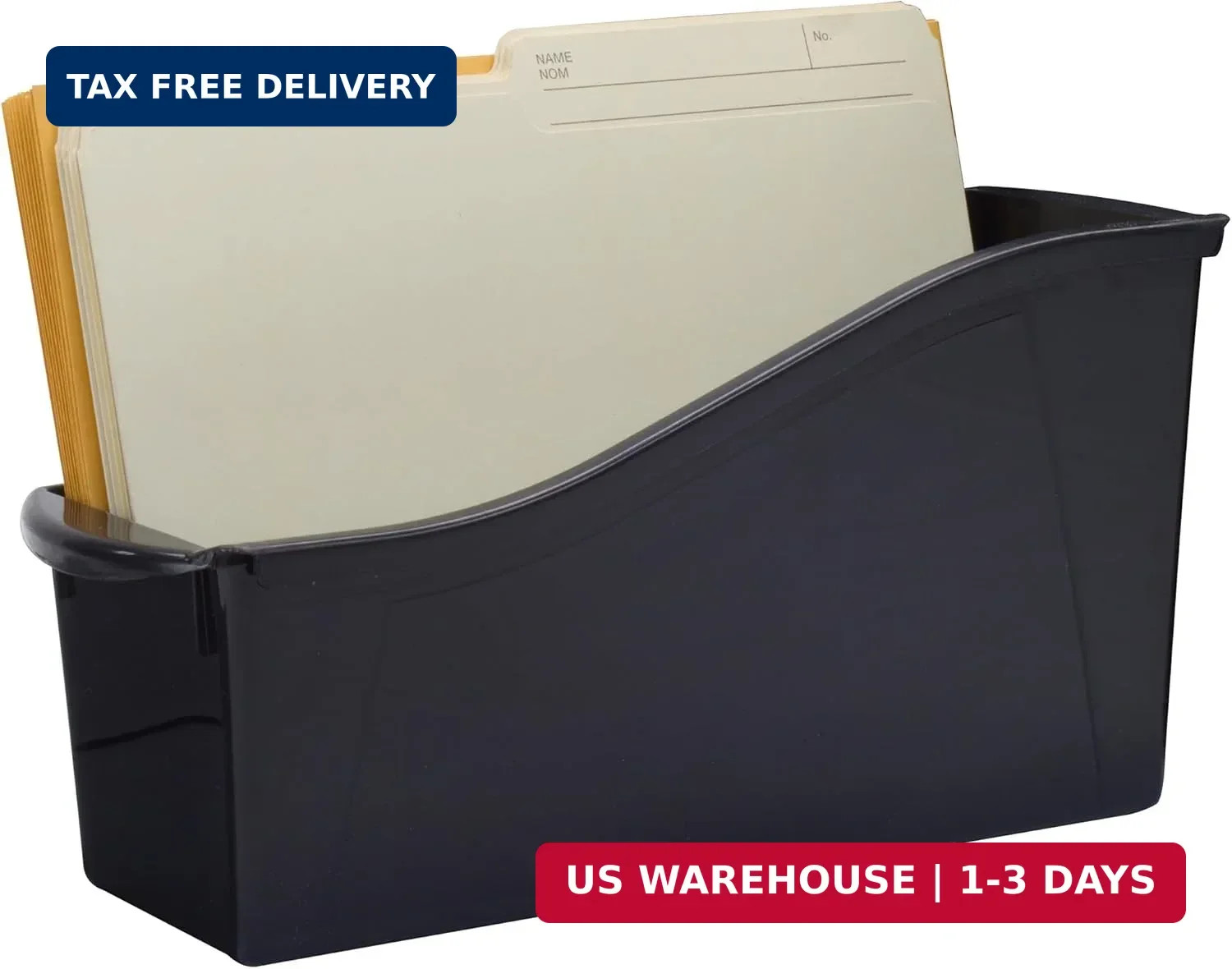Storex Large Book Bin – Interlocking Plastic Organizer for Home, Office, and Wor