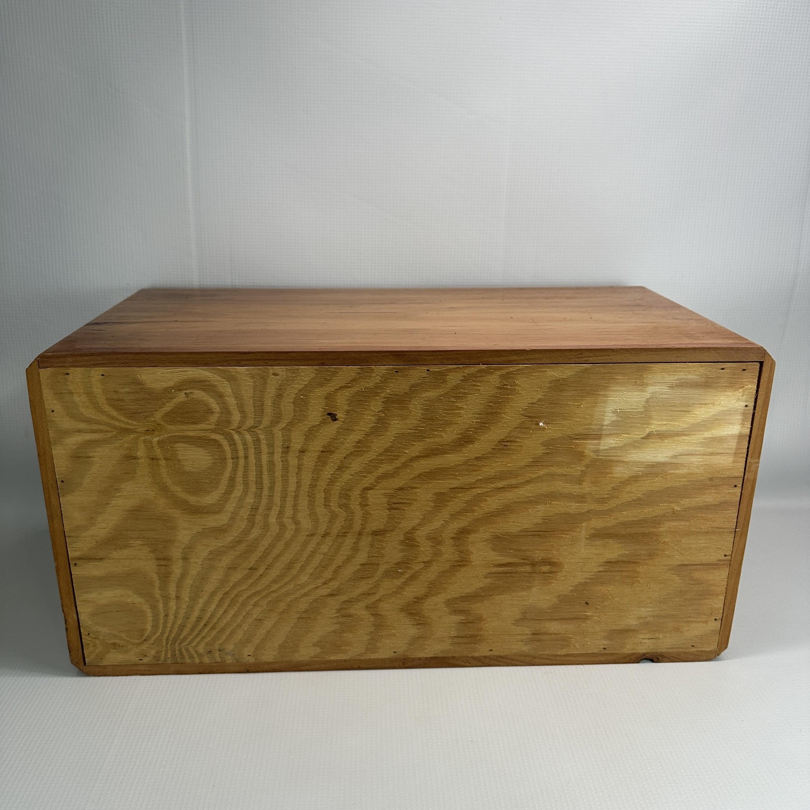 Handmade Wood Desktop Organizer Mail Sorter 6 Slot 2 Drawer Natural Wood Finish