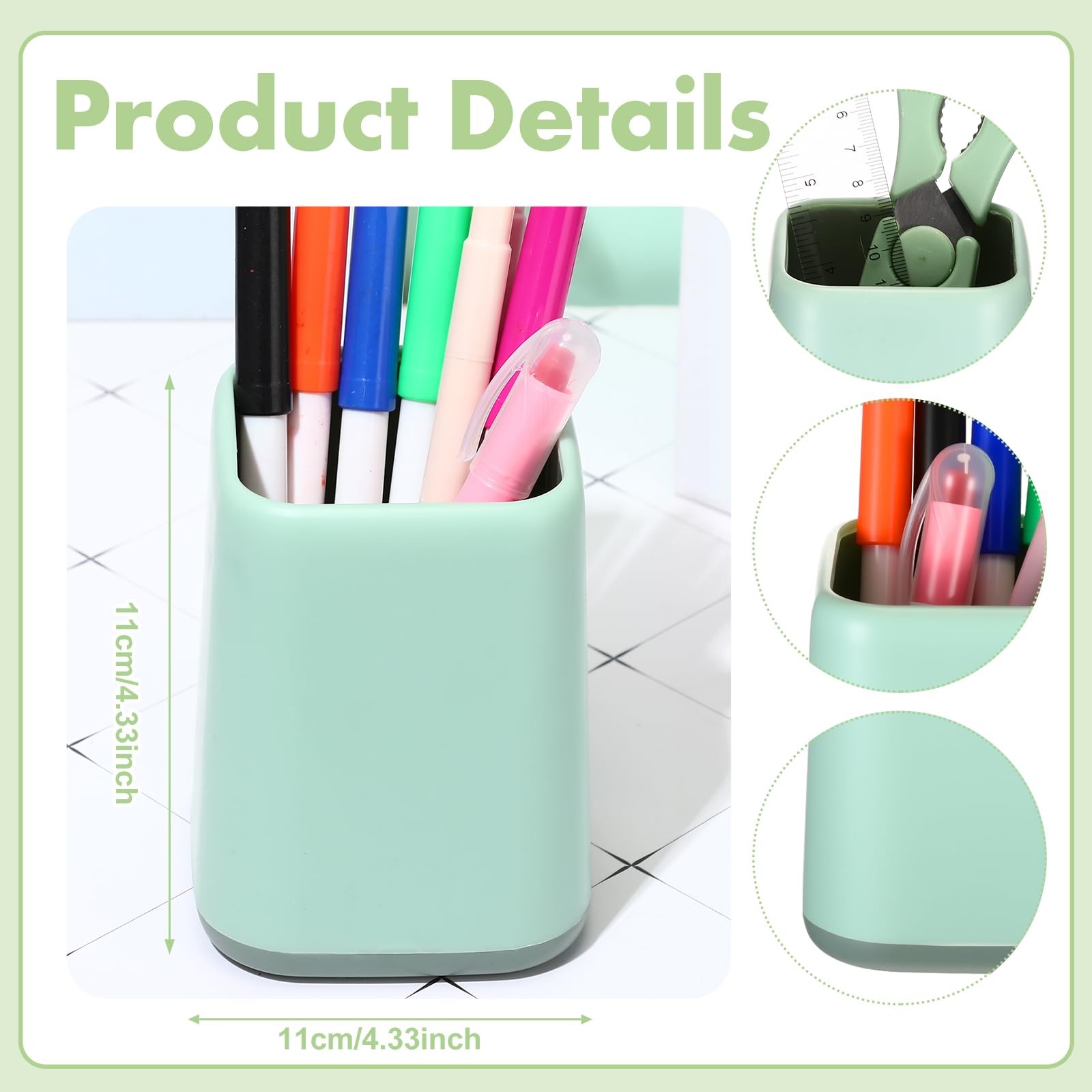 12 Pcs Sage Green Office Supplies Desk Accessories Set Pen Holder Tape Dispen…