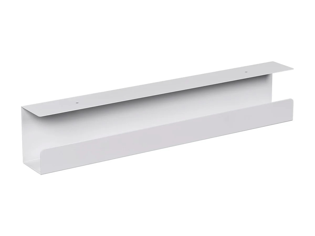Monoprice Under Desk Cable Tray – Steel With Power Supply And Wire Management