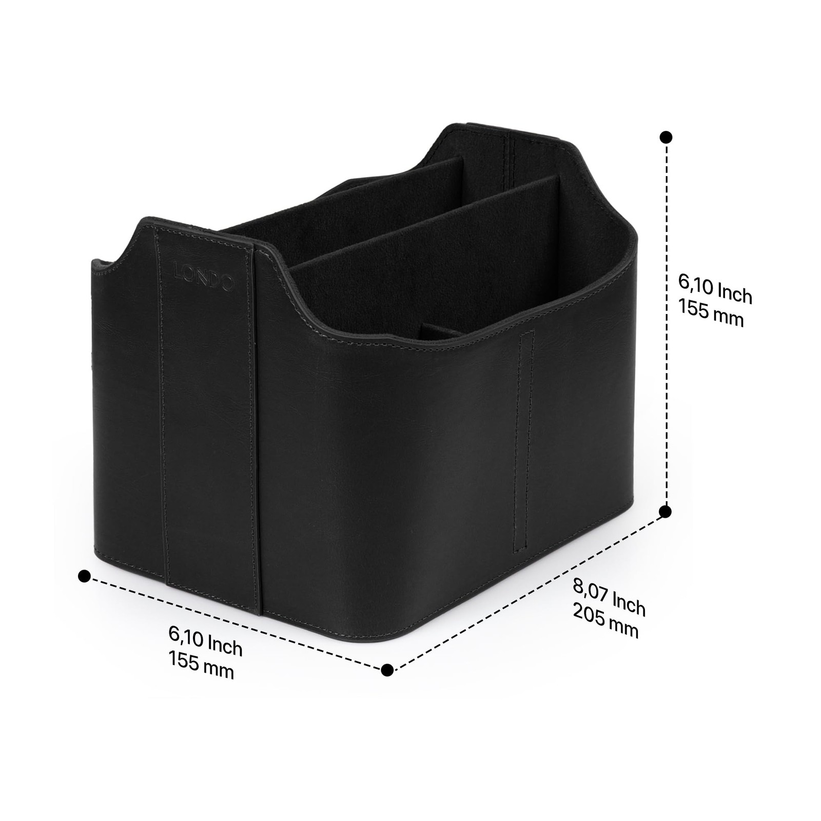 Londo Pu Leather Remote Control Holder Office Supplies Desk Organizer Tablet
