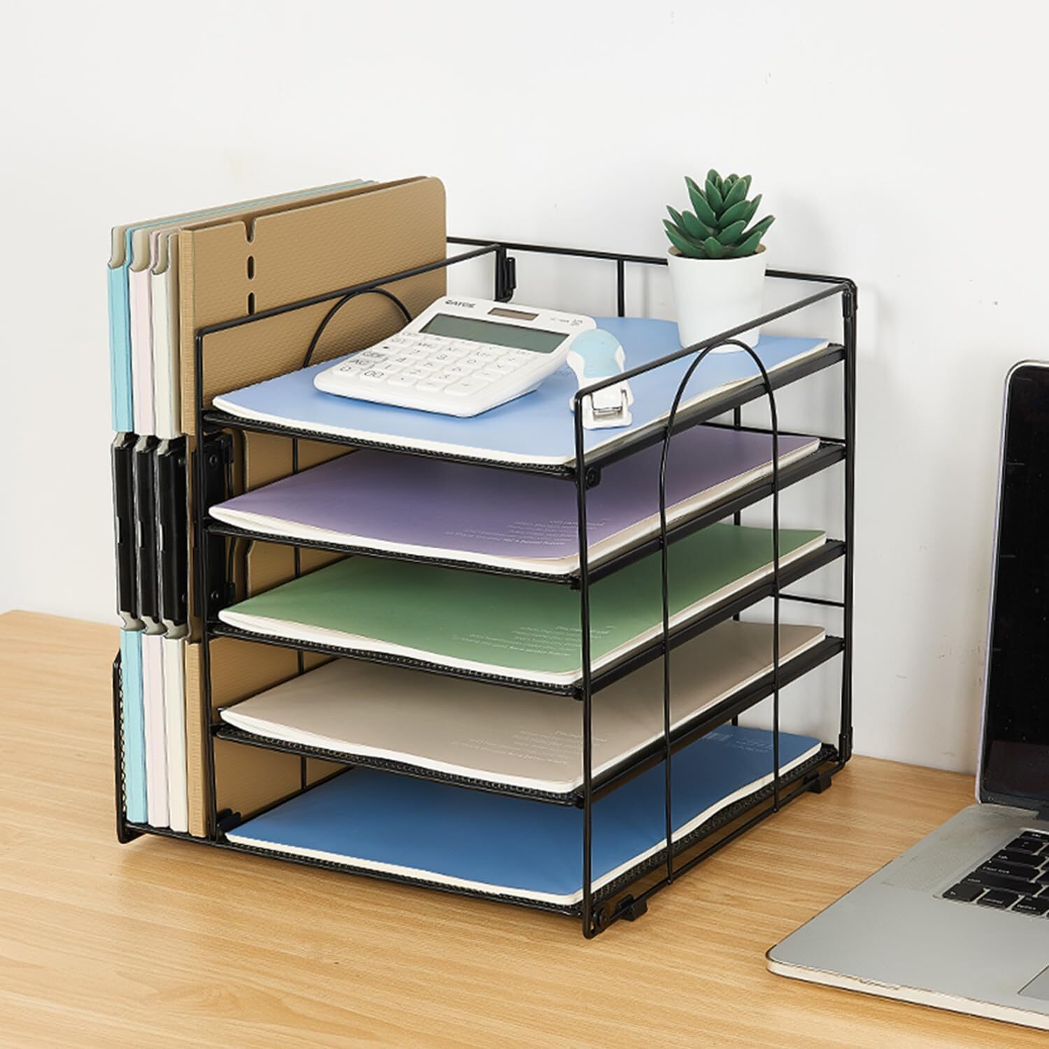 Desk Organizers and Accessories, 5-Tier Paper Letter Tray Organizer File Holder