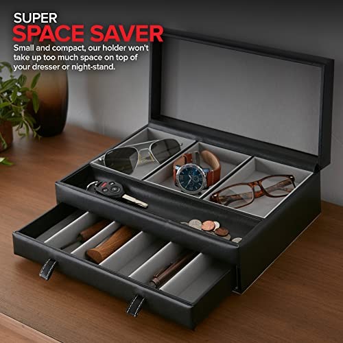 Stock Your Home Mens Valet Black & Grey