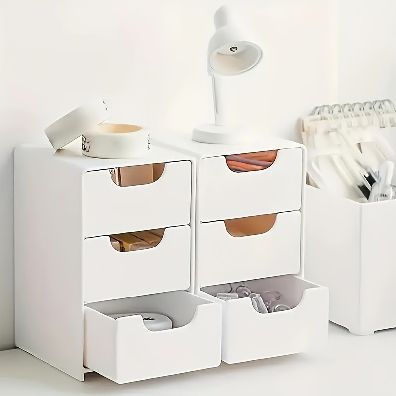 3-Tier Desk Organizer with Drawers | Office Makeup Jewelry Storage