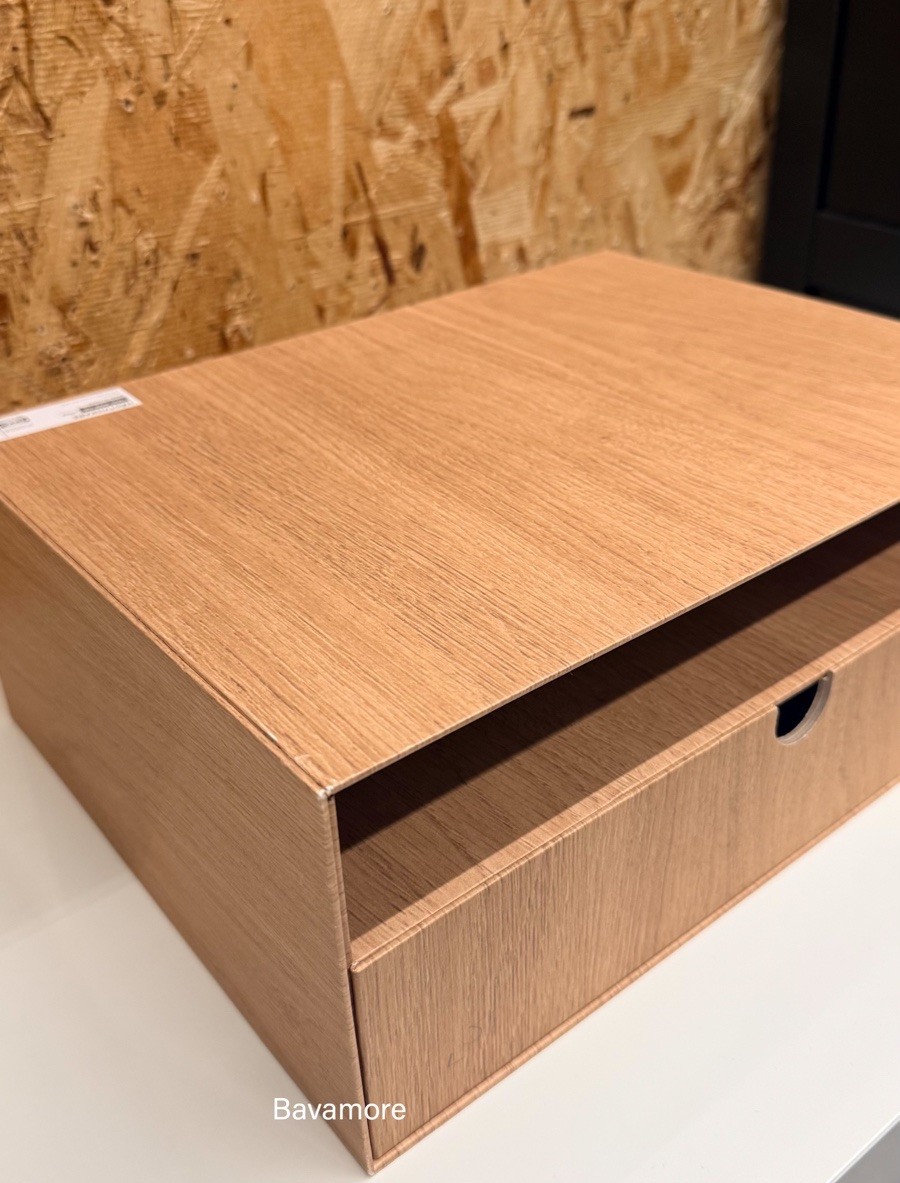 IKEA HÄSTVISKARE Desk Drawer, Organizer Storage Oak Effect 12 ½ x 9 ½” BRAND NEW