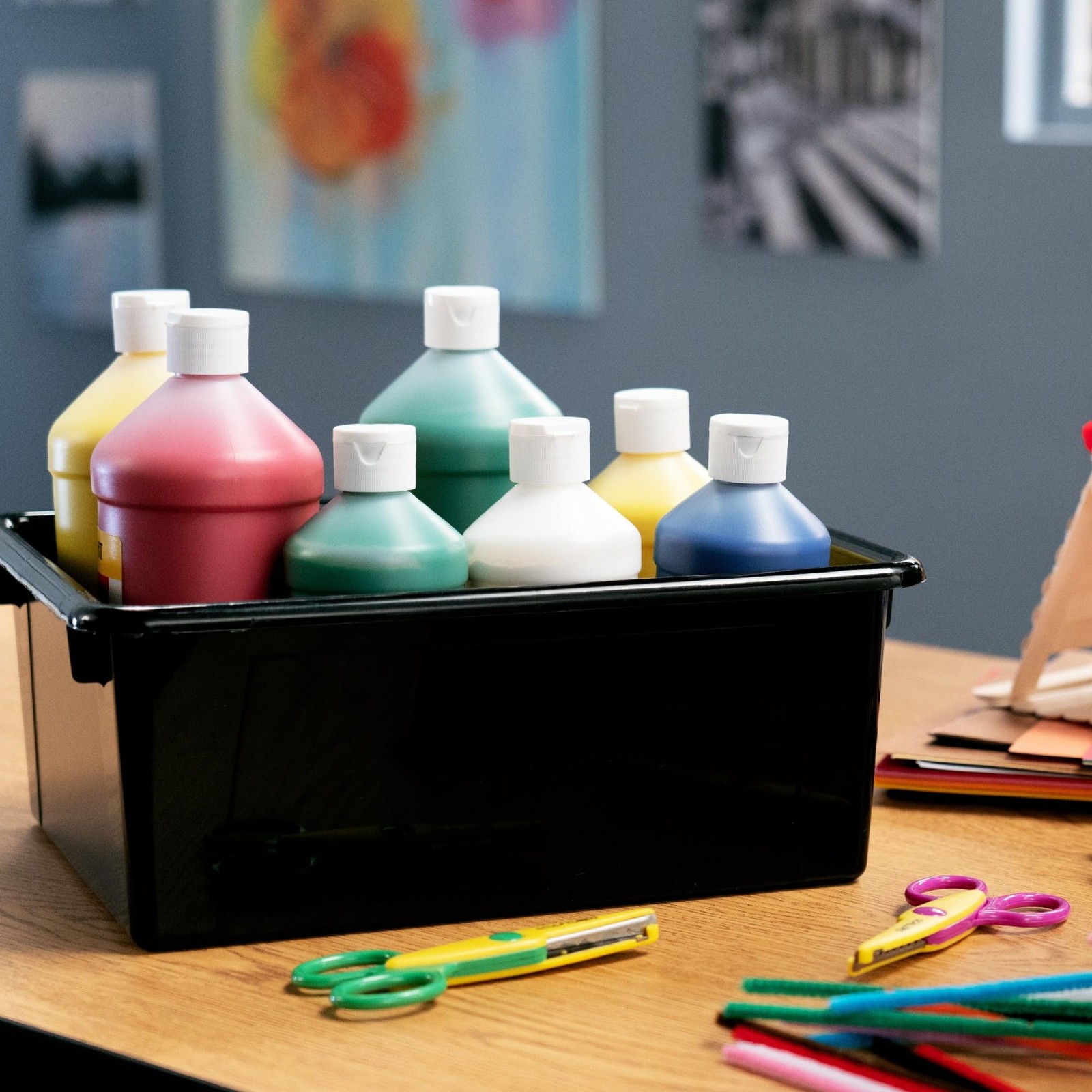 School Smart Sturdy Plastic Storage Tray, Multifunctional Design for Classroo…