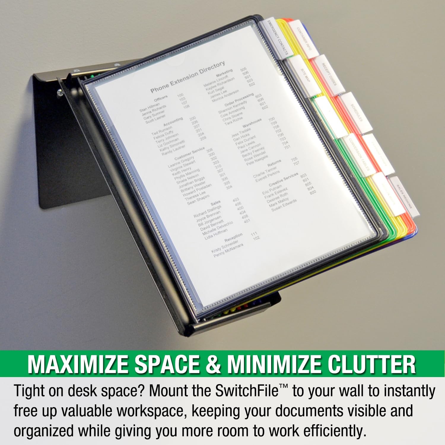 Ultimate Office Switchfile Reference Organizer Displays Both Landscape Or