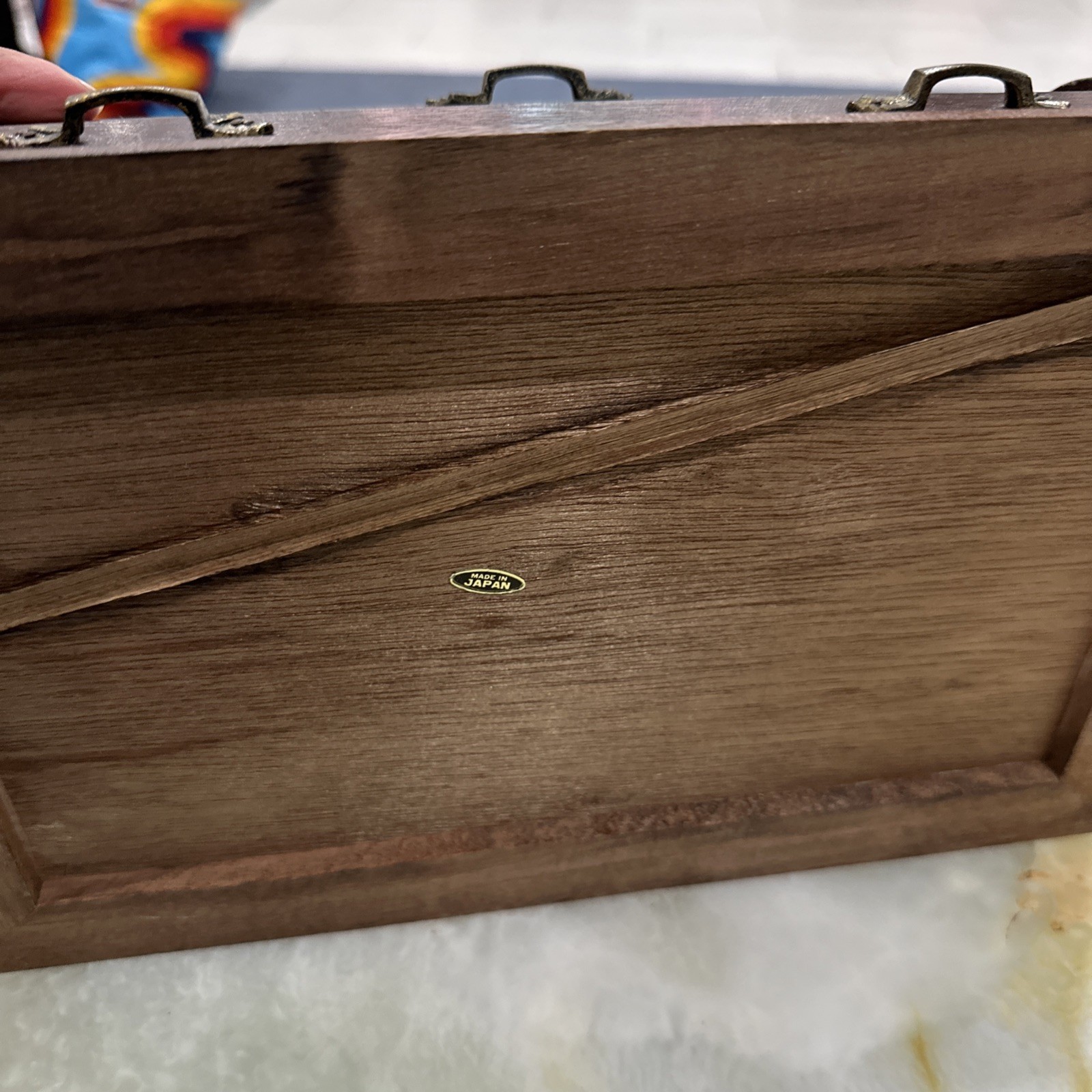 Vtg Roll Top Desk Organizer Tambour Valet Jewelry Box Drawer Made in Japan