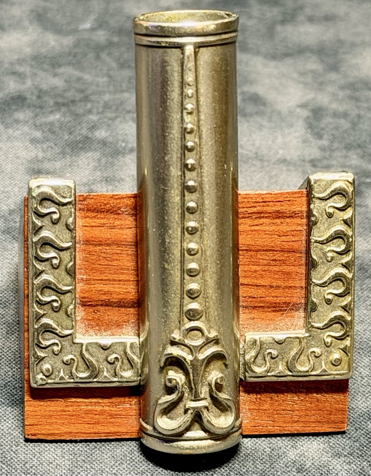 Bortoletti Fonderia Artistica Elegant Beech Wood Handmade Luxury Desk Pen Holder