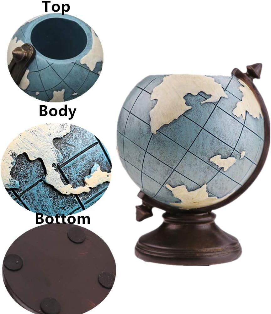 Globe Pen Pencil Holder for Desk Pen Organizer for Desk Desktop Organizer Pencil