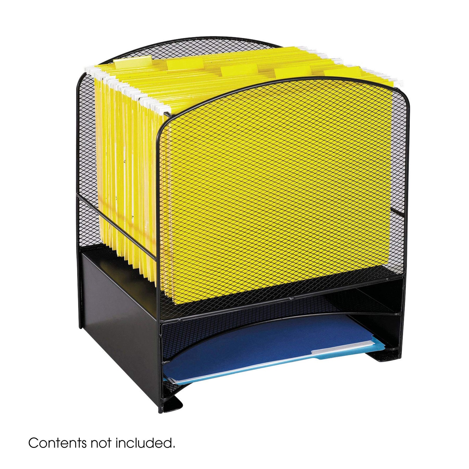 Products 3260BL Onyx Mesh Hanging File with 2 Horizontal Sorters, Black