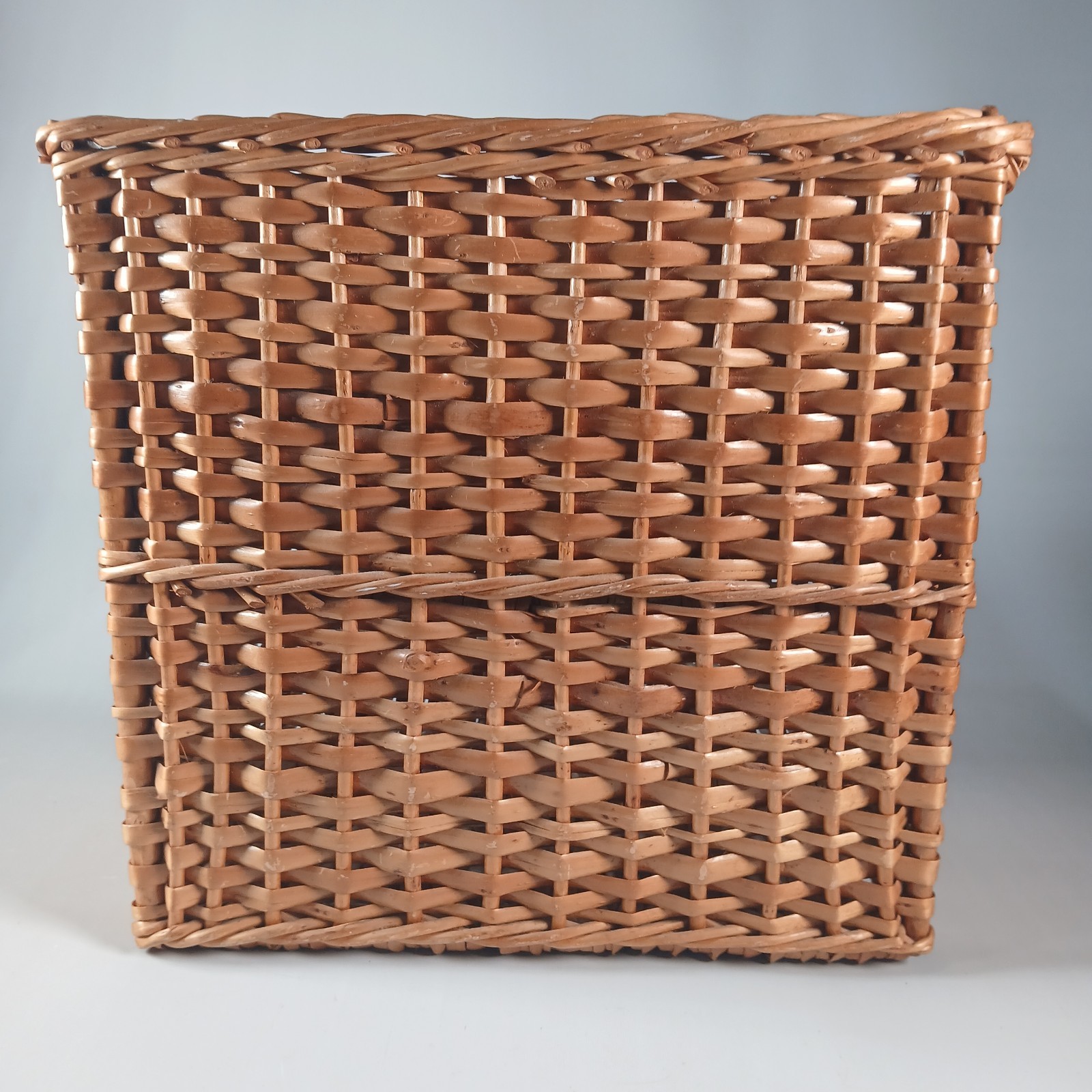 Vintage Wicker Rattan Desk Top Organizer Office Mail Sorter Letter Holder BOHO
