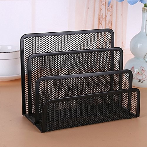 Desk Organizer 2 Pack Office Small Letter Sorter Desktop File Organizer Metal…