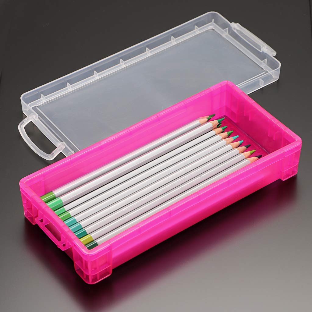 BTSKY Large Capacity Pencil Box, Office Supplies Storage Large, Colorful