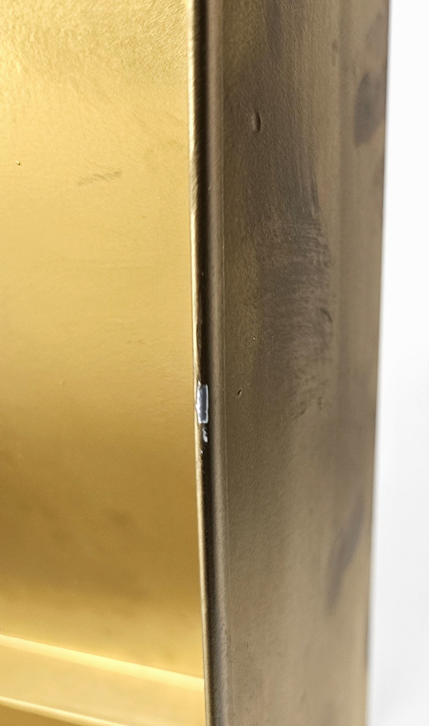 Vintage HUNT LIT-NING Steel Brass-tone Hanging Vertical Magazine/Letter Rack USA