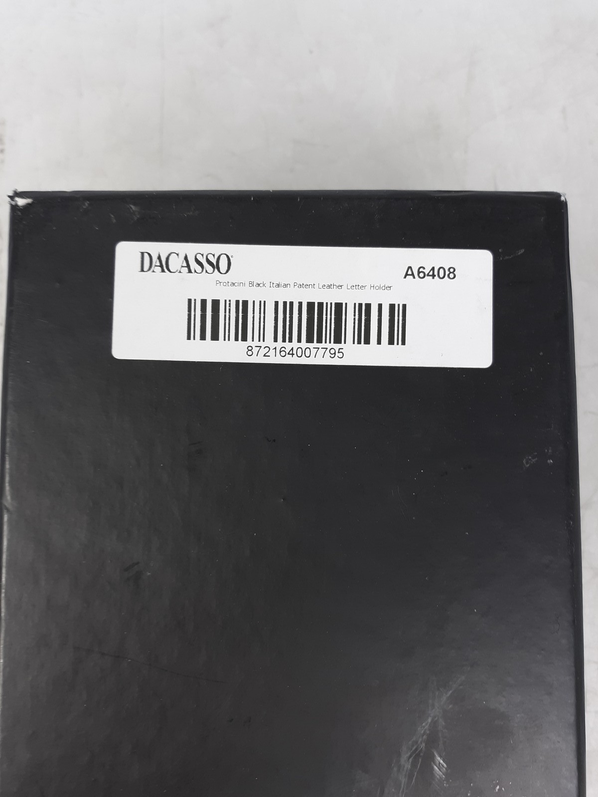 Protacini Dacasso Italian Patent Leather Letter Holder Black