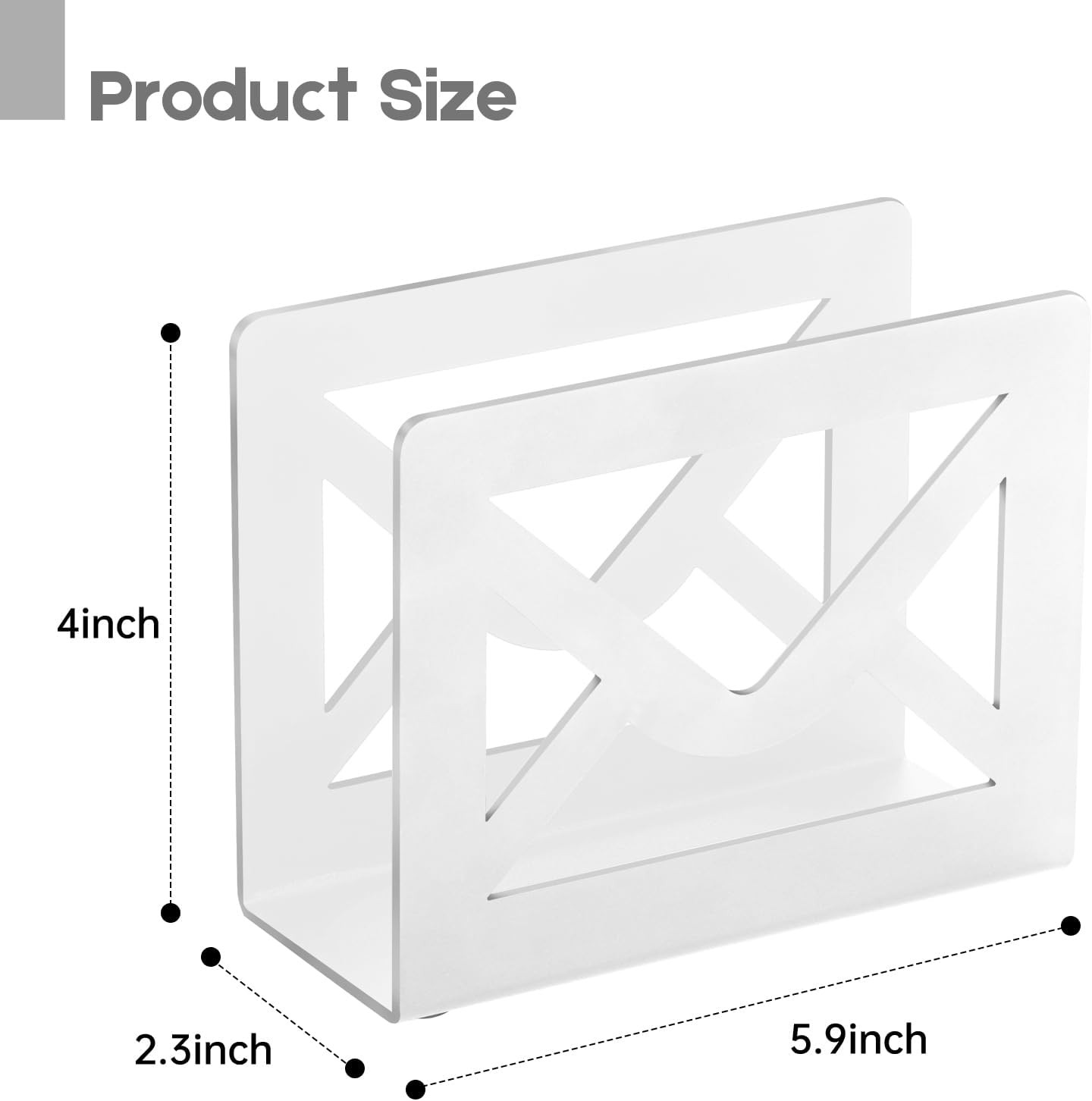 Desktop Metal Mail Holder,Modern Black Letter Organizer for Desk with Cutout Env