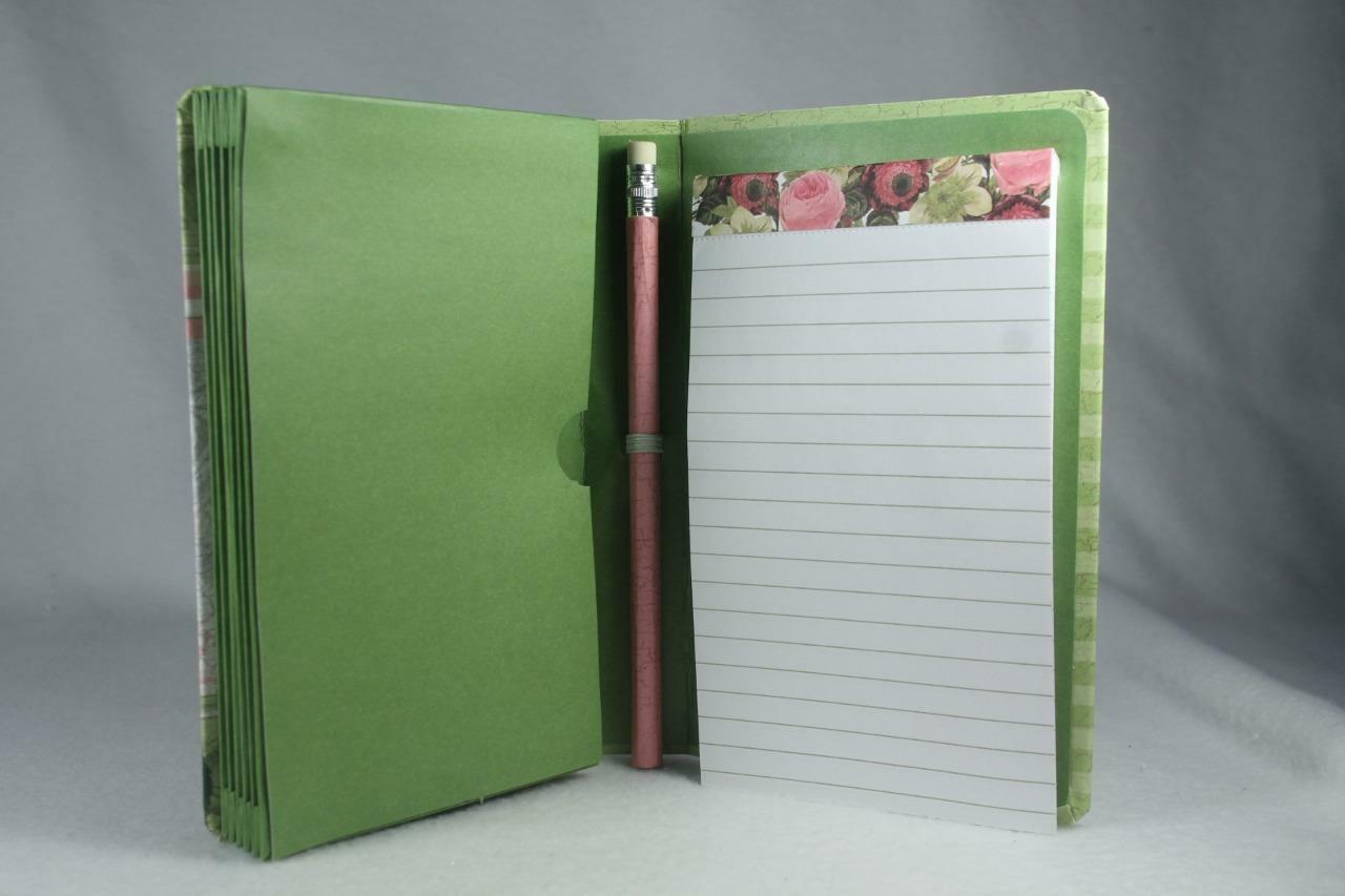 Flower Receipt Organizer Includes Pencil, Paper & Expandable File #95451 NEW