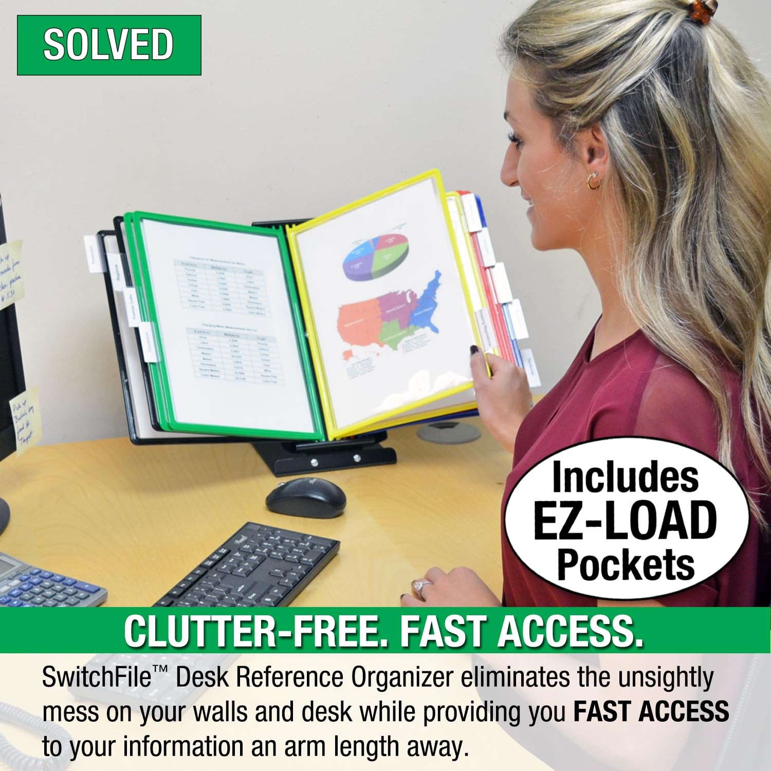 Ultimate Office Switchfile Reference Organizer Displays Both Landscape Or
