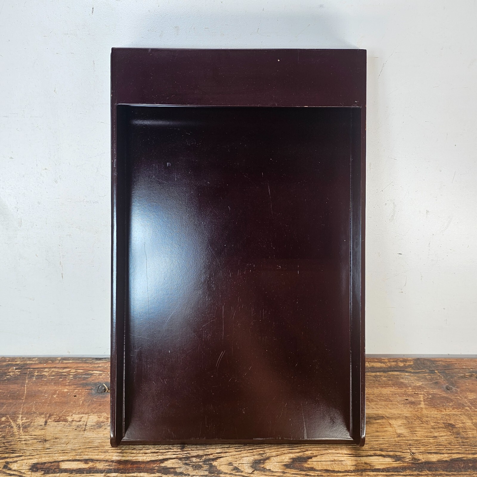 Premium Wooden Display Tray – Dark Mahogany Finish 15.75″L × 10.25″W × 2.25″H