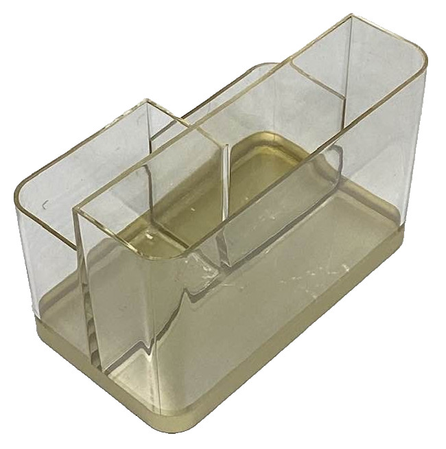 Threshold Acrylic Clear Storage Organizer Vanity Bathroom Makeup Gold Simple NEW