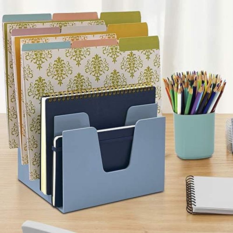 5 Section Incline File Sorter Organizer, Mail, Folder, Letter Desk Organizer, Ra