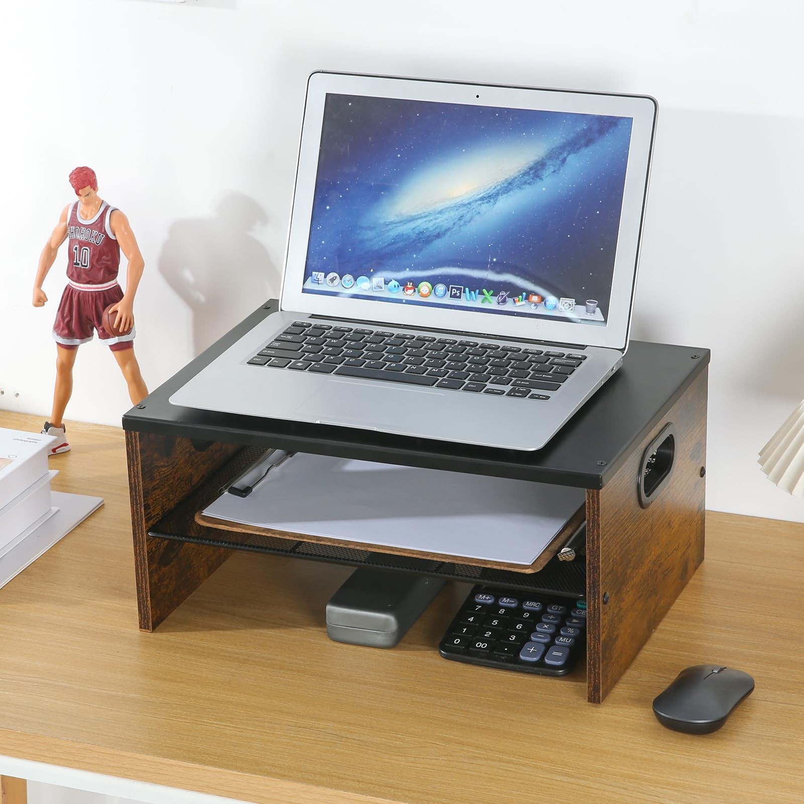 Xmoddes 2 Tier Desktop Printer Stand,Multi-Purpose Desk Organizer for…