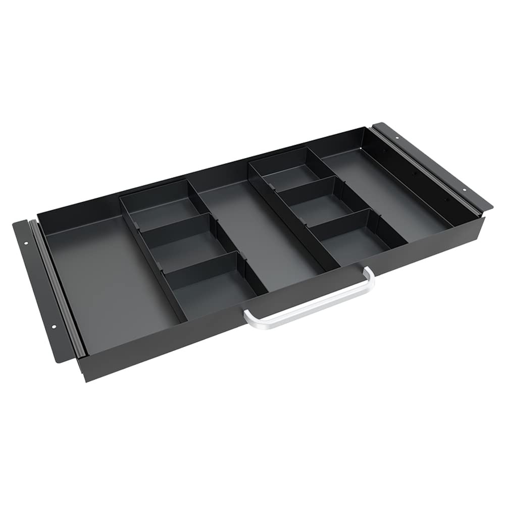 Large Size Under Desk Slide out Pencil Drawer with Adjustable Space Divider D…