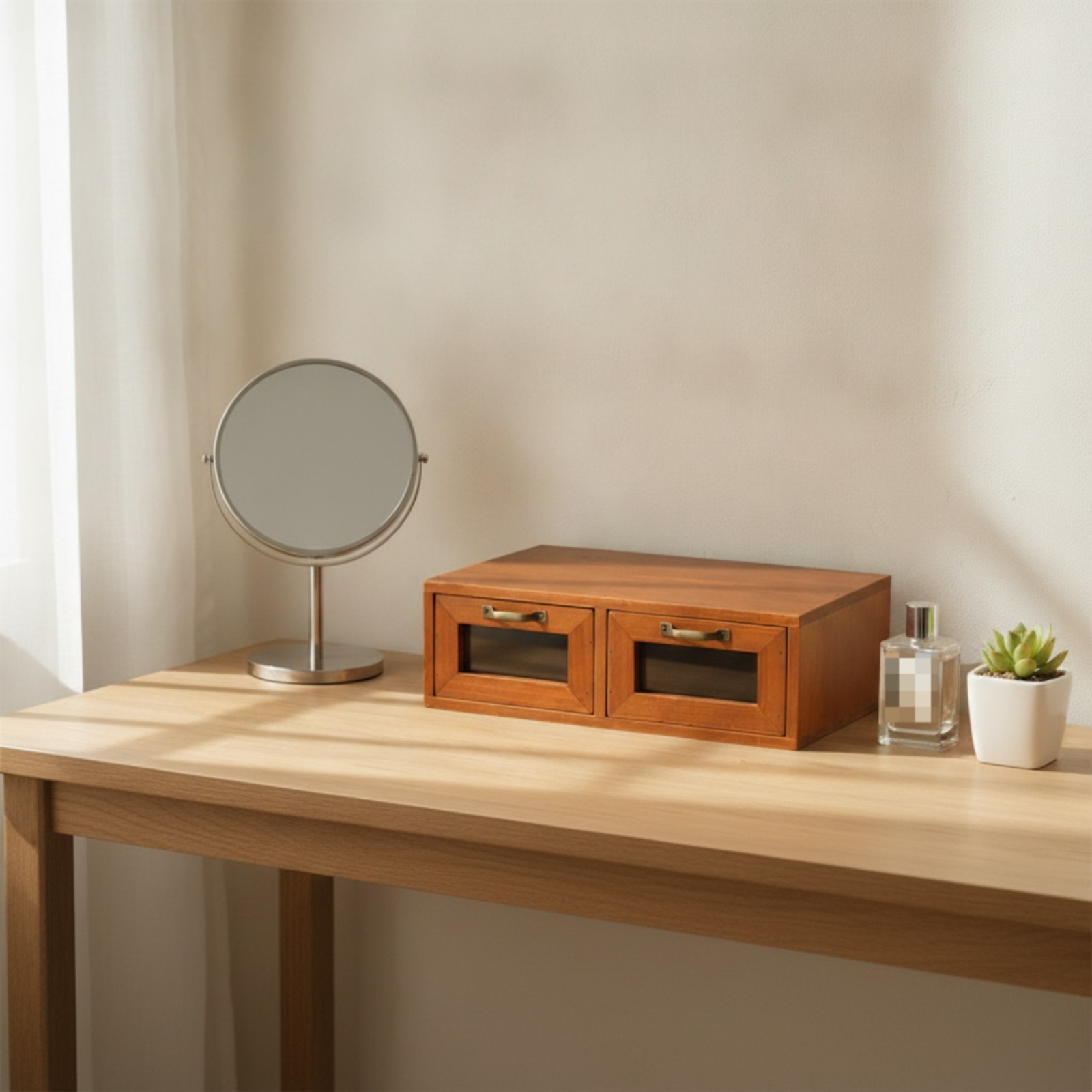 Monitor Riser with Drawers Retro Desk Organizer with Drawer Ergonomic for