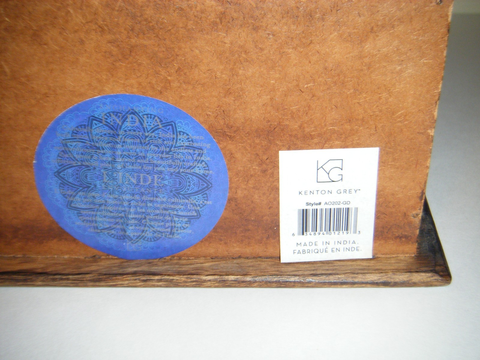 Kenton Grey Wood Paper Tray Shelf Desk Organizer Made In India