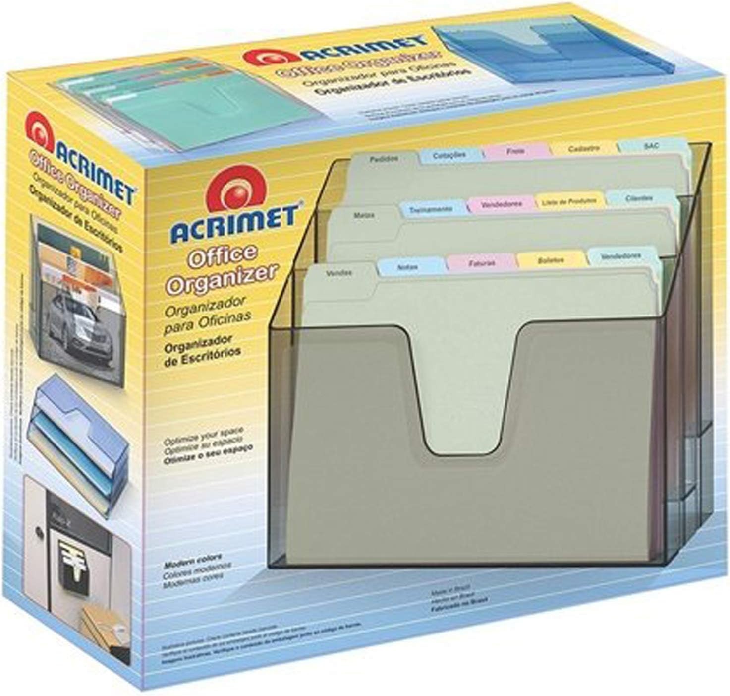 Versatile Open Top Desktop Organizer with 3 Compartments for Efficient Filing