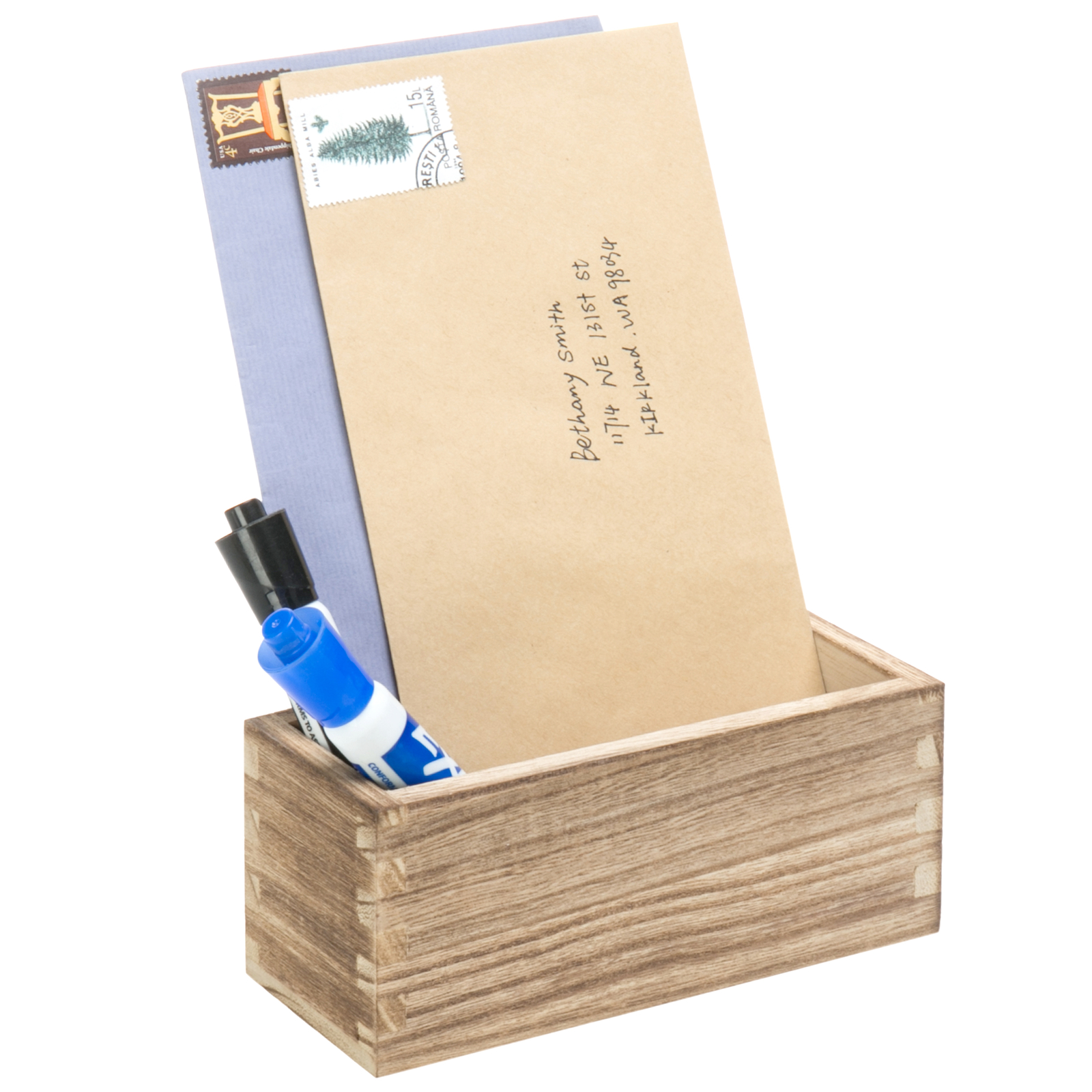MyGift Rustic Torched Wood Magnetic Organizer Bins, Set of 3