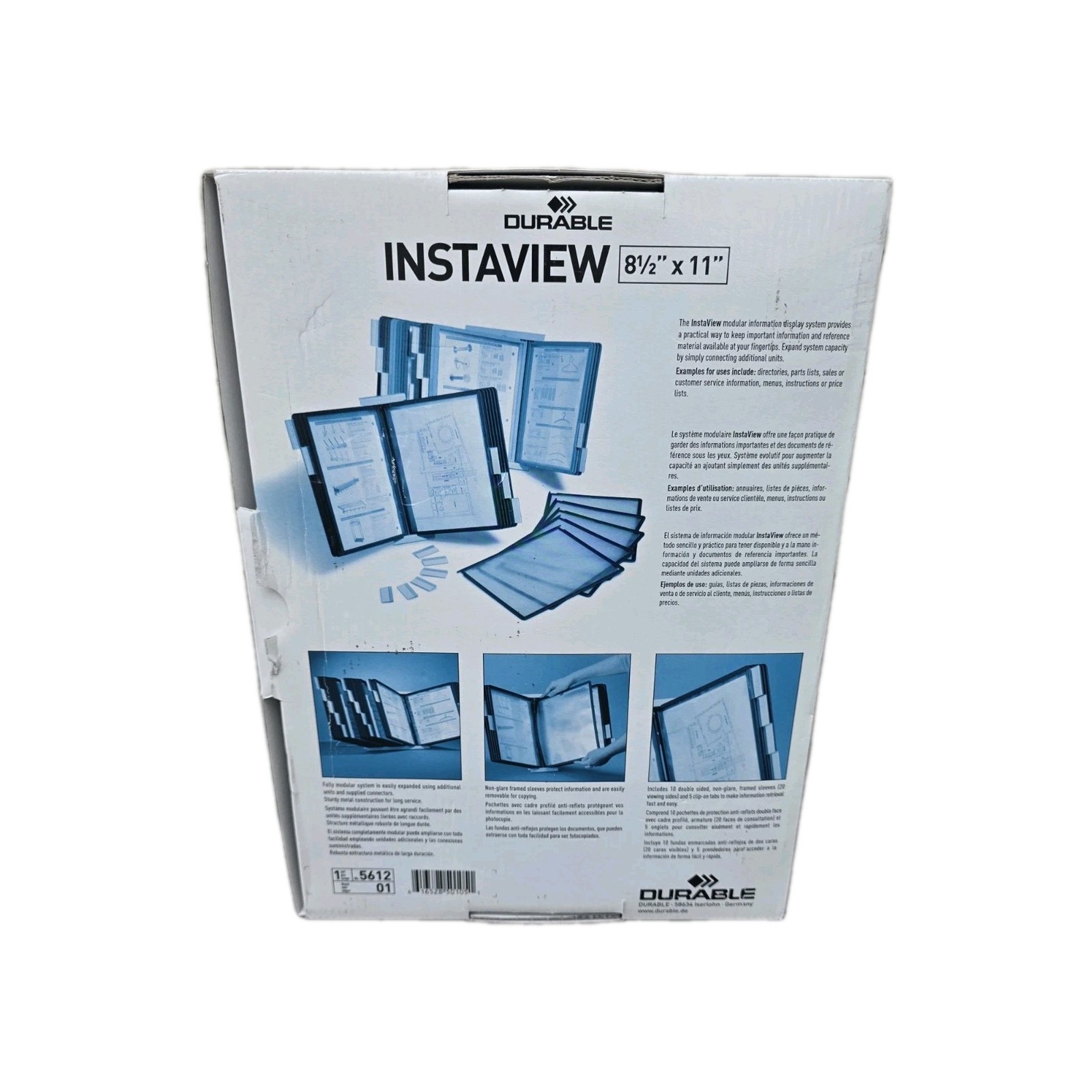 INSTAVIEW Expandable Desktop Reference System Letter Size Durable