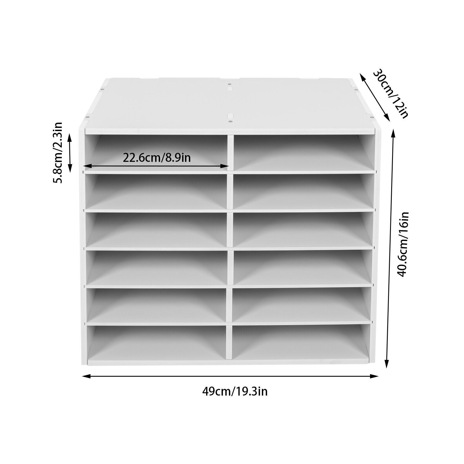 12-Compartment Literature Organizer – Durable File Sorter with Modern Design