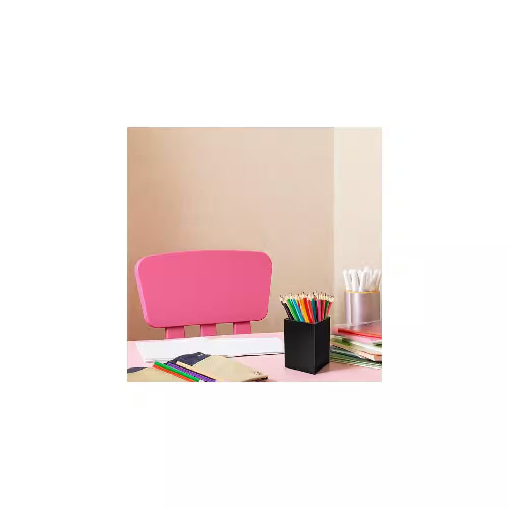 10 Pack Black Acrylic Desk Organizer Set, Pen and Pencil Holder, Makeup Brush Cu