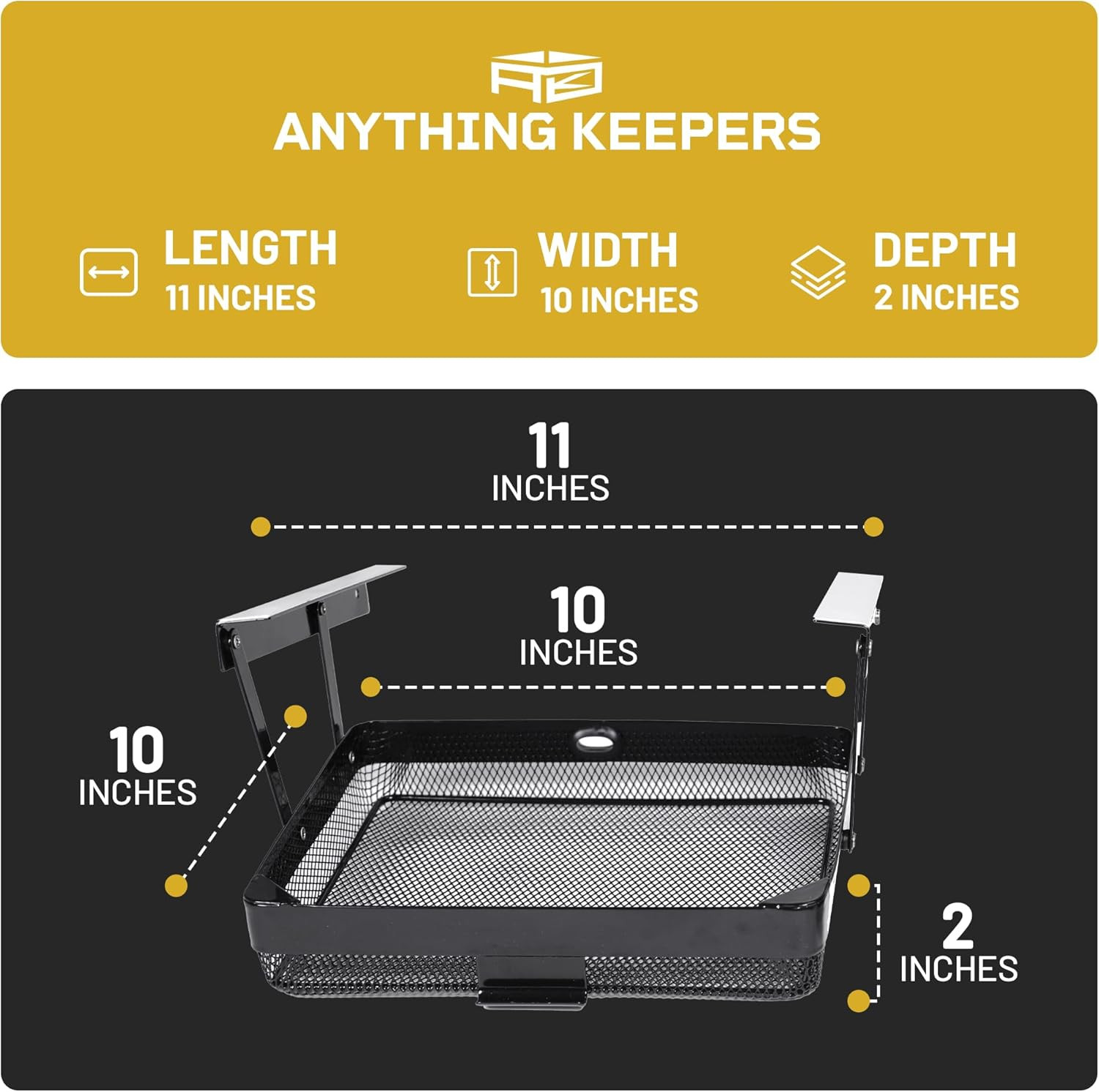 KEEPERS – under Desk Drawer Slide Out – Metal under Desk Storage Drawer for Offi
