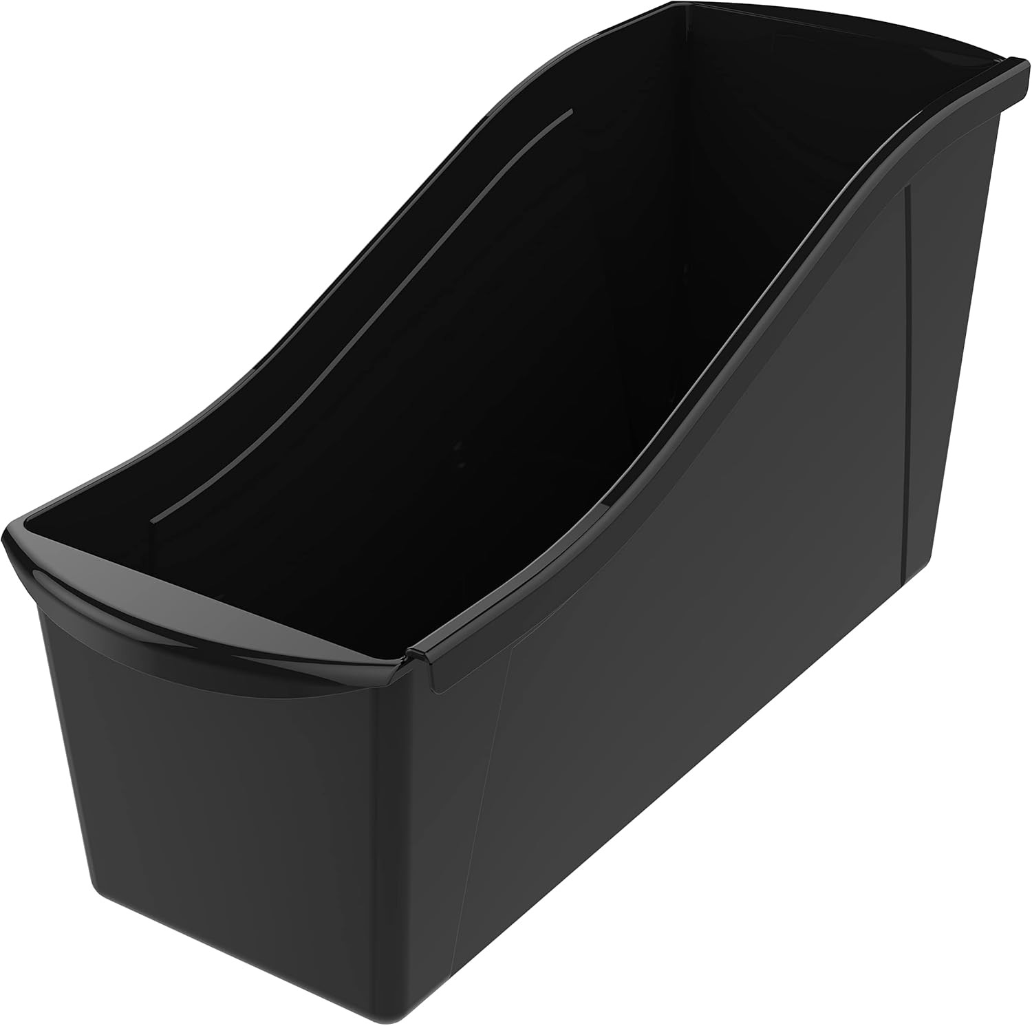 Large Book Bin – Interlocking Plastic Organizer for Home, Office, and Work Space