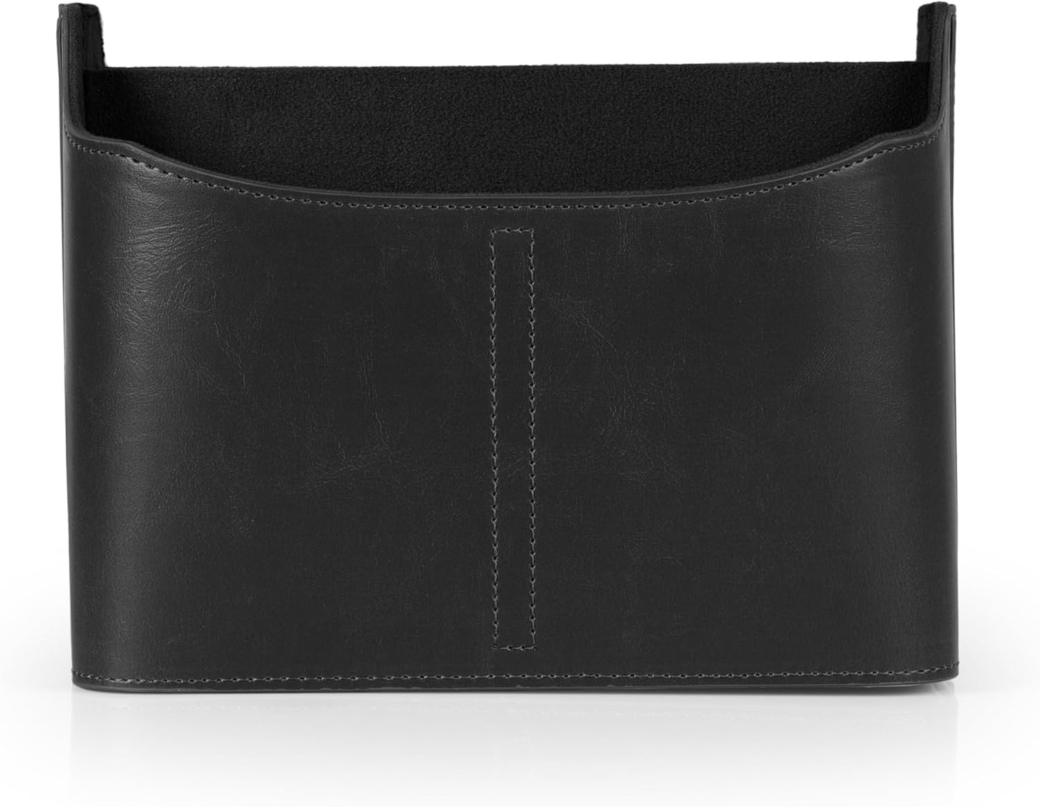 PU Leather Remote Control Holder, Office Supplies Desk Organizer with Tablet Slo